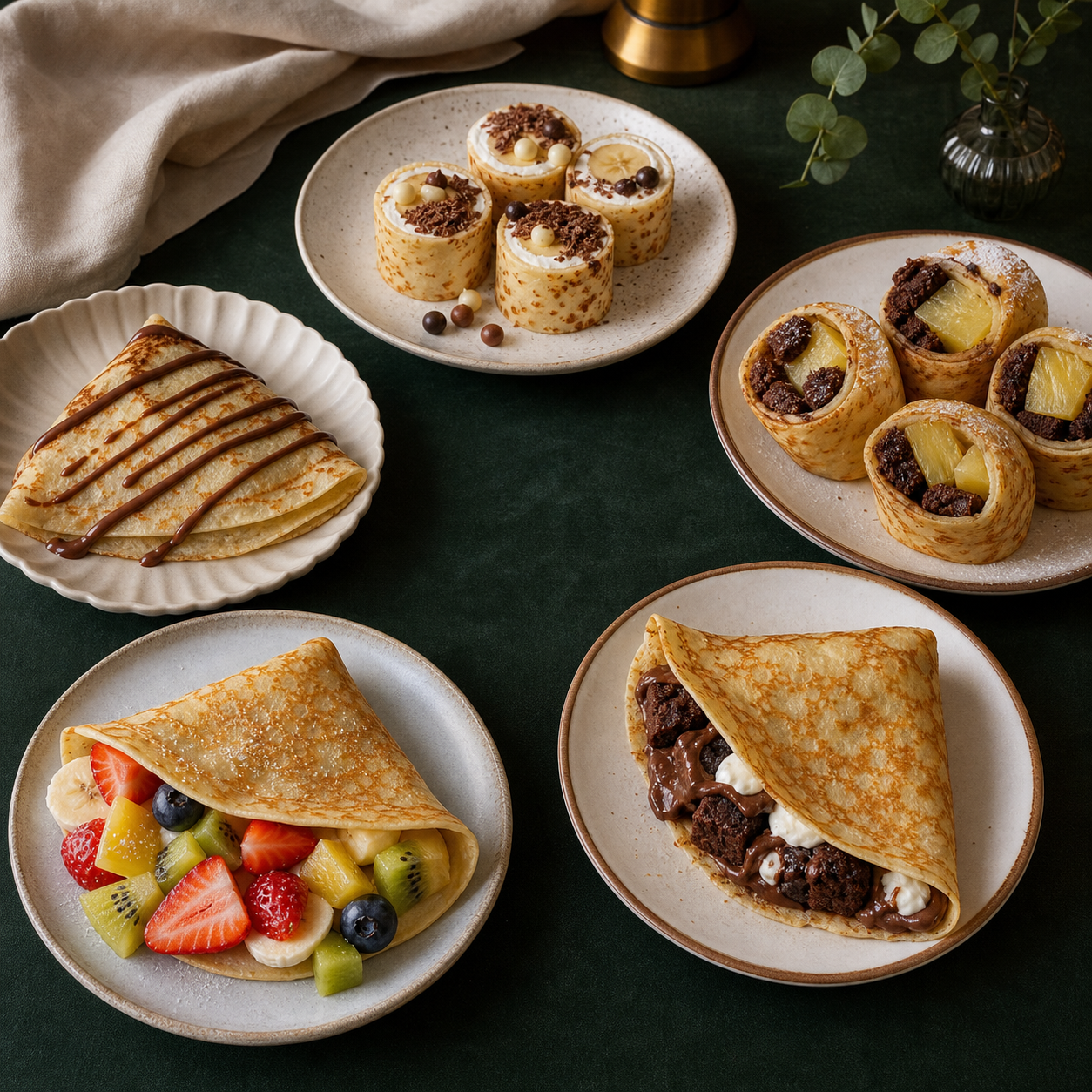 Sélection de crêpes sucrées imaginée pour The_2Chefs